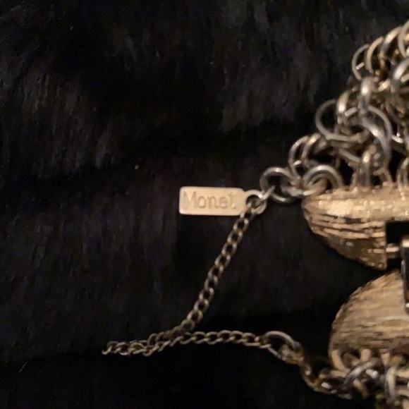 GOLD MONET MULTI ROPE CHAIN VINTAGE BRACELET 7” - Picture 2 of 5